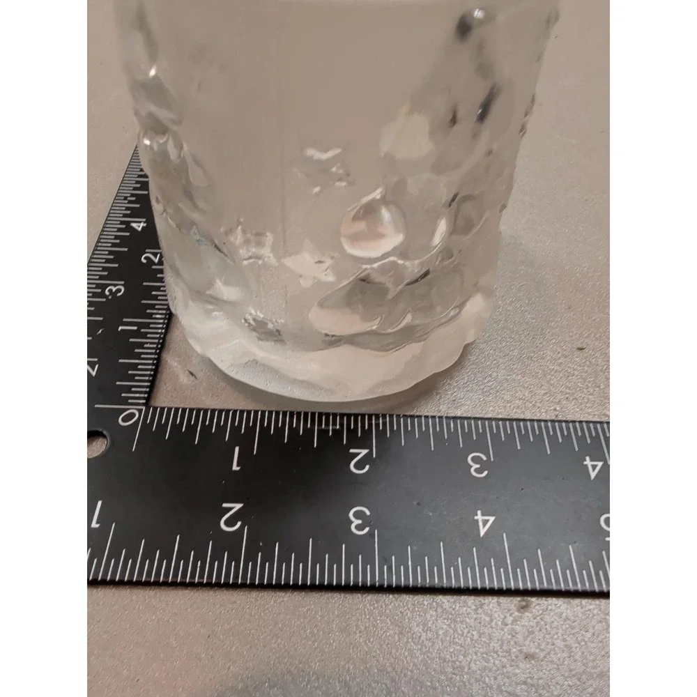 Crystal Clear Christmas Votive Candle Holder Frosted Glass Tree Star 315239N